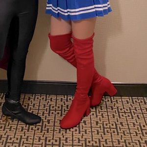 Restocked ! Very sexy boots over knee  Red Color
